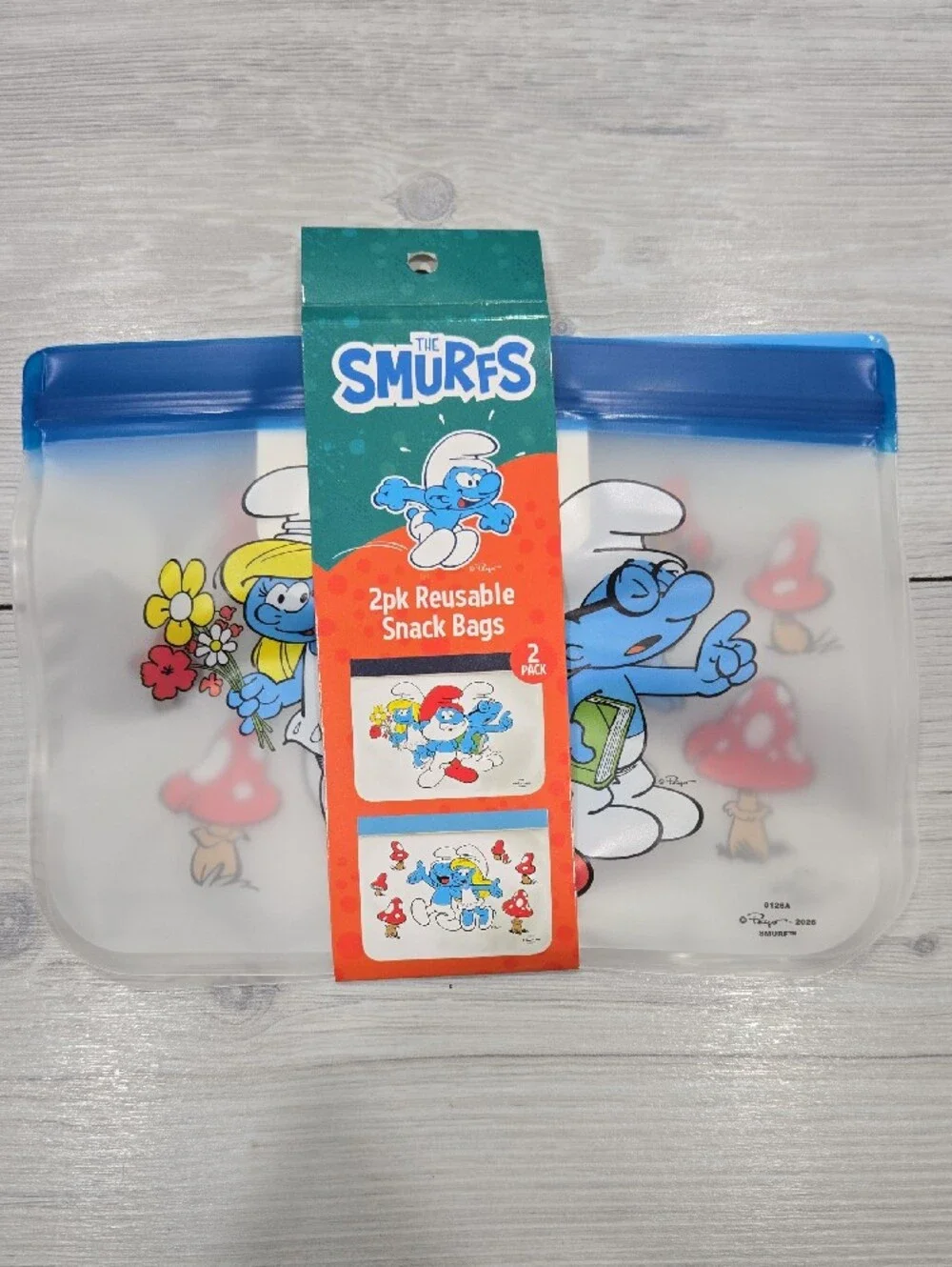 Smurfs Reusable Snack Bags - 2 Pack